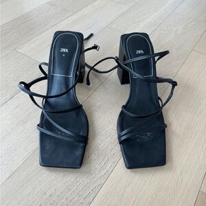 Zara bloch sandals